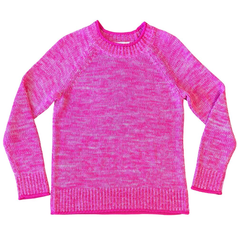 Lilly Pulitzer Deba Sweater Knit Crewneck Passion Fruit Pink Marl Women’s Small